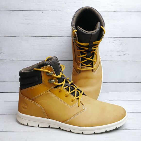 Timberland Men's Size 11.5 Graydon Mid Lace Up Wheat Sneaker Boot A10EA -READ- - Picture 1 of 14